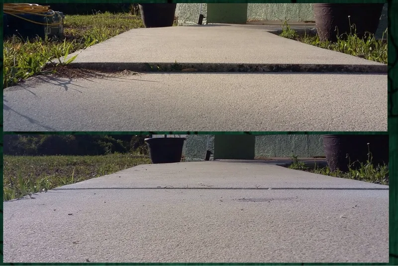Sunken driveway raised with polyurethane foam in Brooksville FL