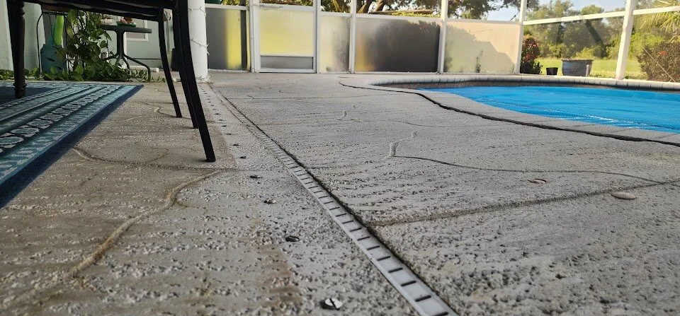 Cracked and settling pool deck in Homosassa FL