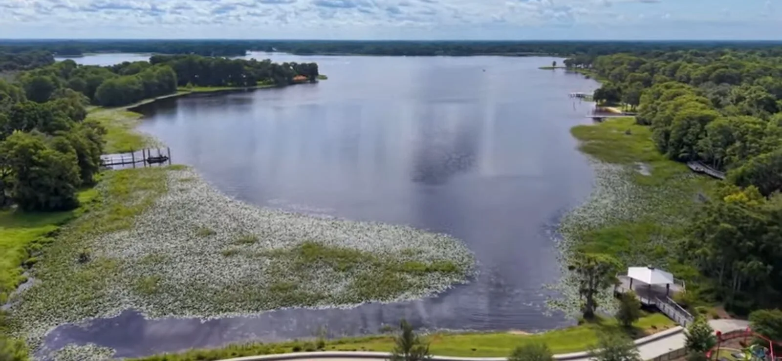 Aerial view of a lake near Inverness FL