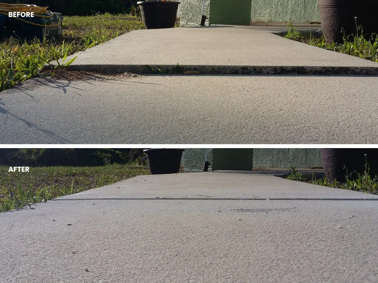 Inverness sidewalk trip hazard repair before and after