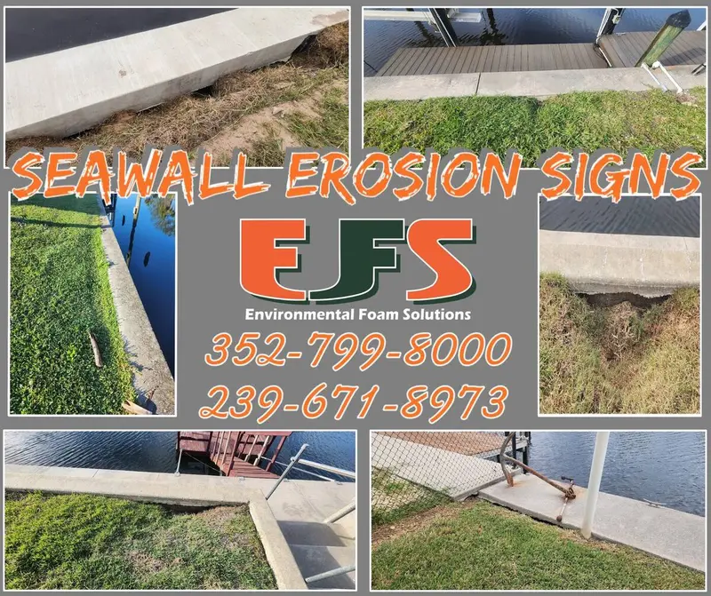 Seawall soil erosion and void filling project in South Florida