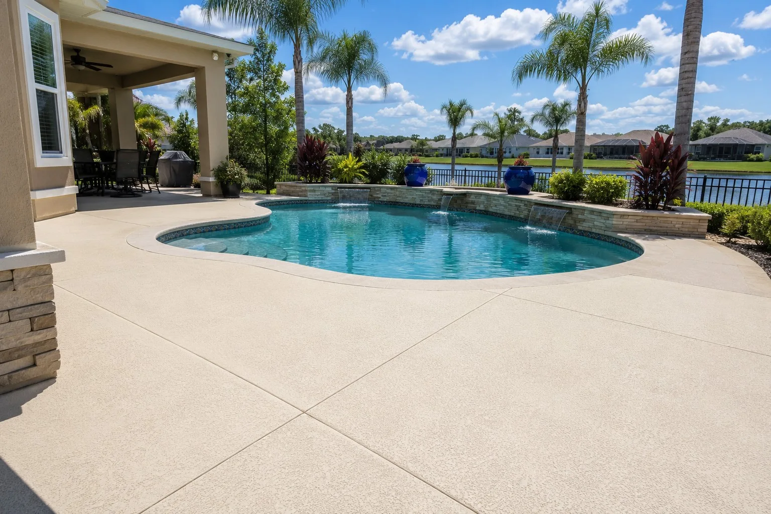 Wesley Chapel pool deck concrete leveling and stabilization project