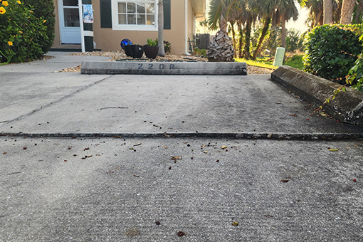 Parking in Tampa Bay FL Before Driveway Repair