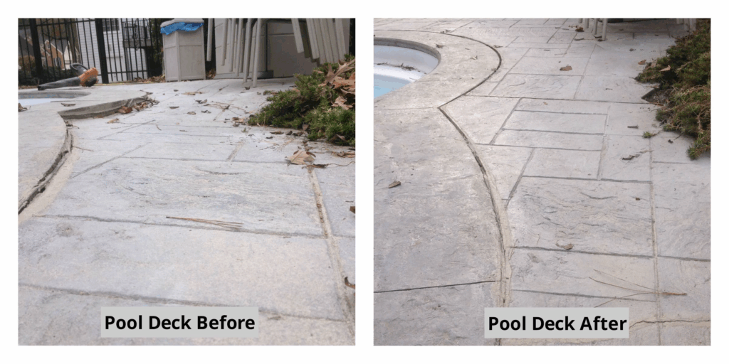 Pool Deck in Port Charlotte Florida Before Owners Hired Concrete Repair Company
