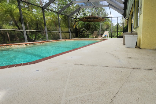 Newly Repaired Pool Deck in Tampa Bay Florida