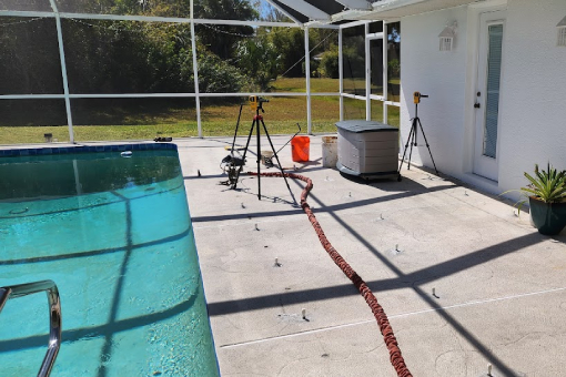 Ongoing Pool Deck Repair Job by Tampa Bay Florida Concrete Repair Company