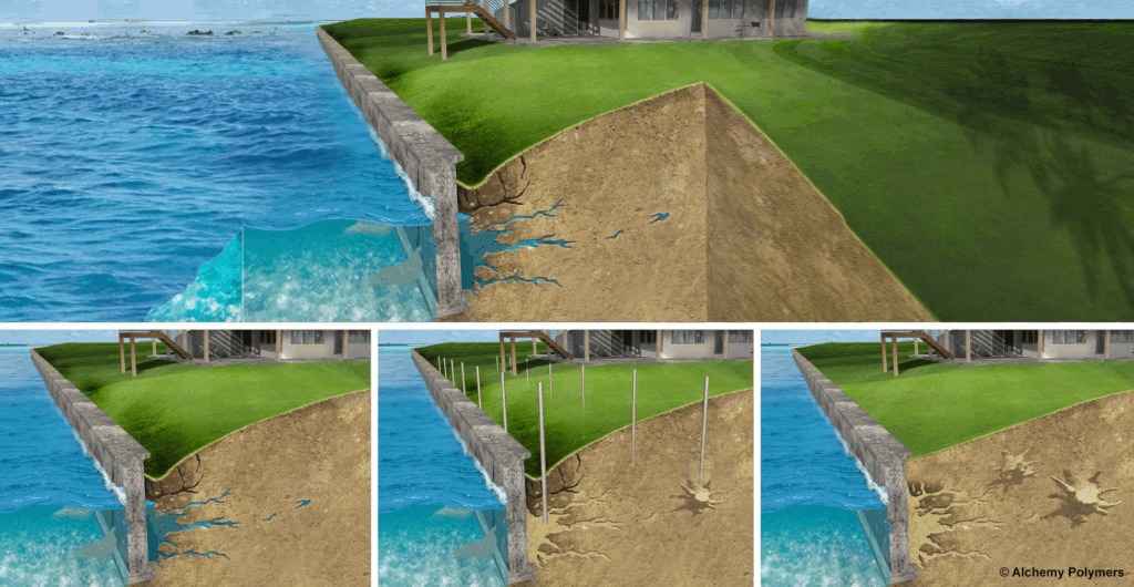 Image Showing How Sow Seawall Can Be Repaired in Port Charlotte Florida