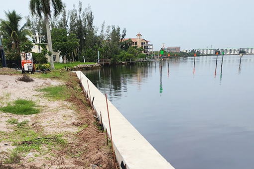 Tampa Bay Coastal Community Before Seawall Repair Is Done